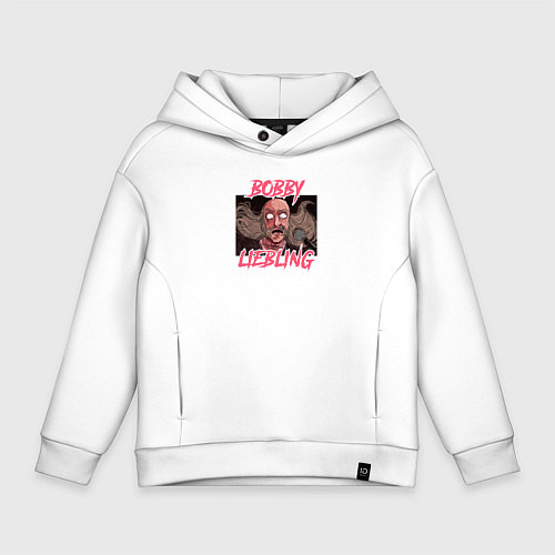 Детское худи оверсайз Рокер с выпученными глазами - Бобби Либлинг / Белый – фото 1