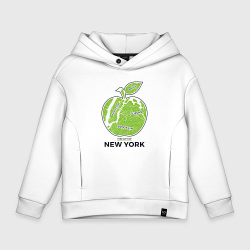 Детское худи оверсайз Сity of New York / Белый – фото 1