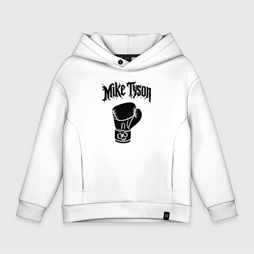 Детское худи оверсайз Майк Тайсон перчатка / Белый – фото 1