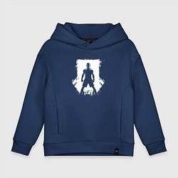 Детское худи оверсайз Тони Фергюсон силуэт в белом