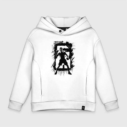 Детское худи оверсайз Тони Фергюсон в черном / Белый – фото 1
