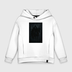 Толстовка оверсайз детская Рыцарь тьмы - dark fantasy, цвет: белый