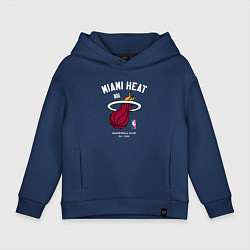 Толстовка оверсайз детская Майами Хит - НБА, цвет: тёмно-синий