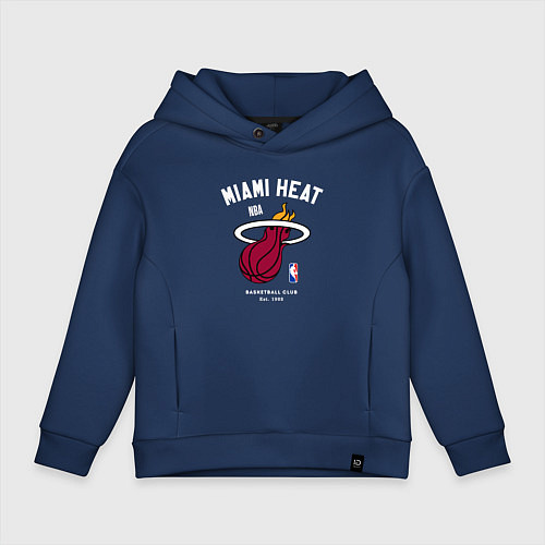 Детское худи оверсайз Майами Хит - НБА / Тёмно-синий – фото 1