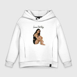 Детское худи оверсайз Lana Del Rey сидит обнимая колени