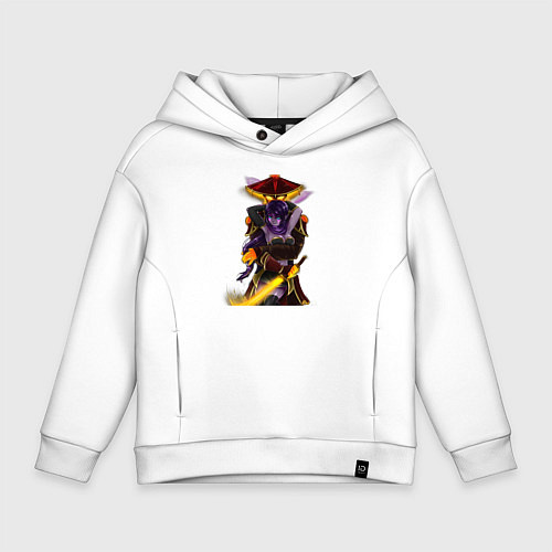 Детское худи оверсайз Темпларка с Эмбером / Белый – фото 1