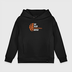 Детское худи оверсайз Eat sleep basketball