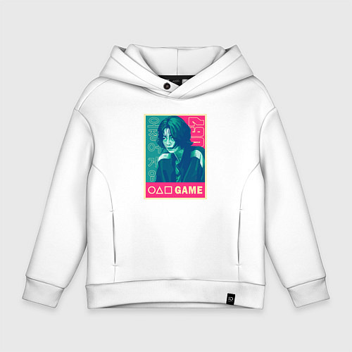 Детское худи оверсайз Squid game 067 / Белый – фото 1