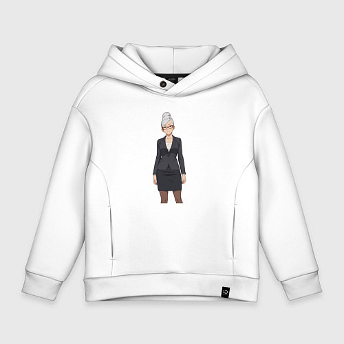 Детское худи оверсайз Бабушка Момо Дандадан / Белый – фото 1