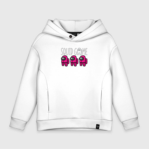 Детское худи оверсайз Among us squid game / Белый – фото 1