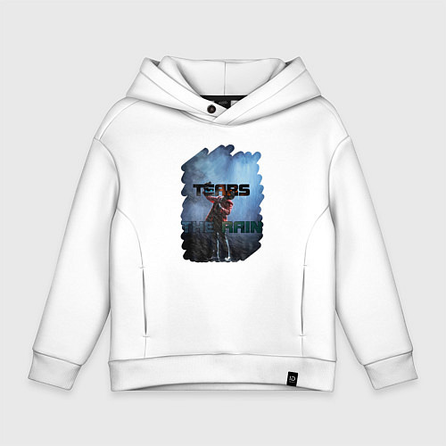 Детское худи оверсайз Tears in the rain / Белый – фото 1