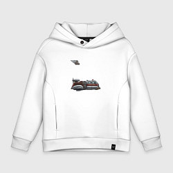 Детское худи оверсайз Летающая пожарная машина ретрофутуризм