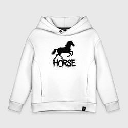 Детское худи оверсайз Лошадь граффити