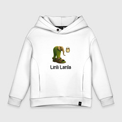 Толстовка оверсайз детская Слон кактус мем, цвет: белый