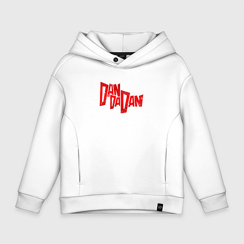 Детское худи оверсайз Dandadan - logotype / Белый – фото 1