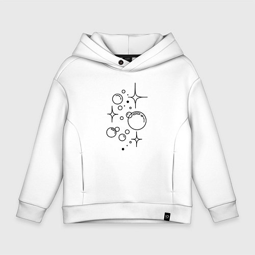 Детское худи оверсайз Мыльные пузыри / Белый – фото 1