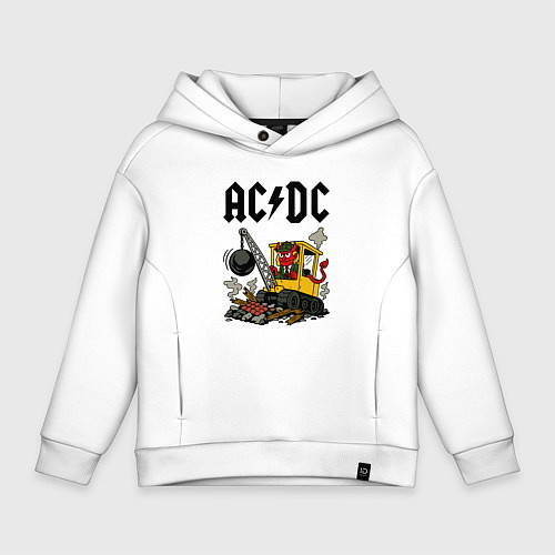 Детское худи оверсайз ACDC Ballbreaker World Tour / Белый – фото 1