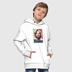 Толстовка оверсайз детская Marilyn, цвет: белый — фото 2