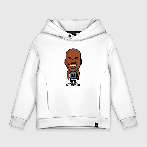 Детское худи оверсайз Малыш Шакил / Белый – фото 1