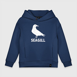 Детское худи оверсайз Морская белая чайка