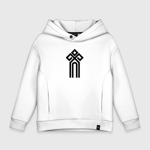 Детское худи оверсайз Чур - символ / Белый – фото 1