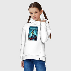 Толстовка оверсайз детская Bender Batman - ai art collaboration, цвет: белый — фото 2