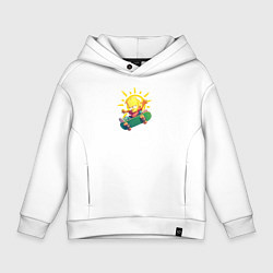 Толстовка оверсайз детская Бартоломью, цвет: белый