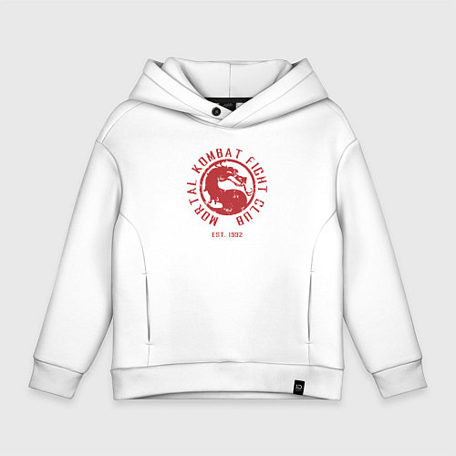 Детское худи оверсайз Mortal kombat fight club / Белый – фото 1