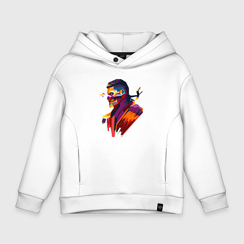 Детское худи оверсайз Джонни Кейдж / Белый – фото 1