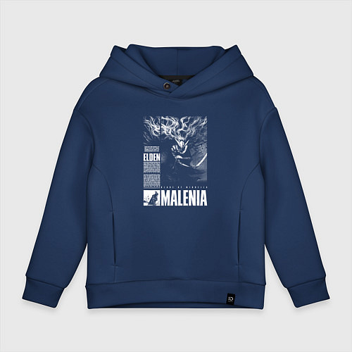 Детское худи оверсайз Malenia - elden ring / Тёмно-синий – фото 1