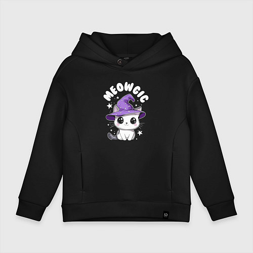 Детское худи оверсайз Мяугия / Черный – фото 1