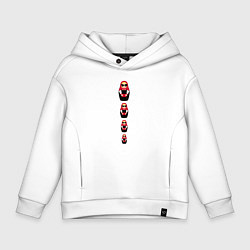 Толстовка оверсайз детская Matryoshka dolls, цвет: белый