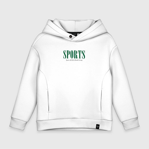 Детское худи оверсайз Sporty Rich Health Group / Белый – фото 1