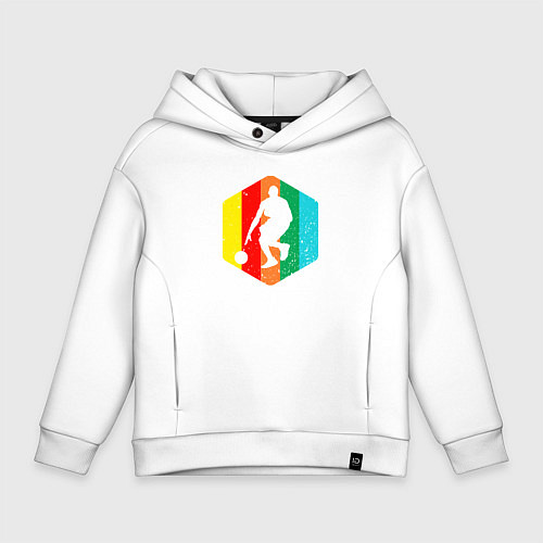 Детское худи оверсайз Цвет баскетбола / Белый – фото 1
