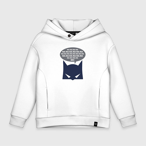 Детское худи оверсайз Batman na-na me / Белый – фото 1