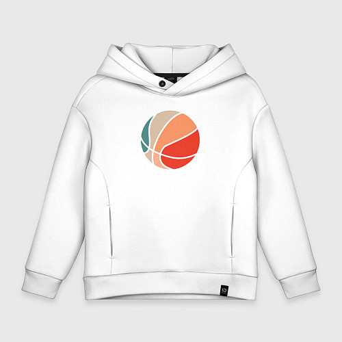 Детское худи оверсайз Basket color / Белый – фото 1