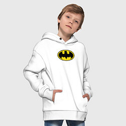 Толстовка оверсайз детская Heisenberg Batman, цвет: белый — фото 2
