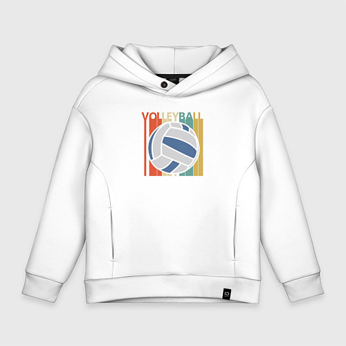 Детское худи оверсайз Volleyball colors / Белый – фото 1