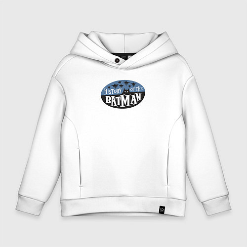 Детское худи оверсайз История Бэтмена / Белый – фото 1