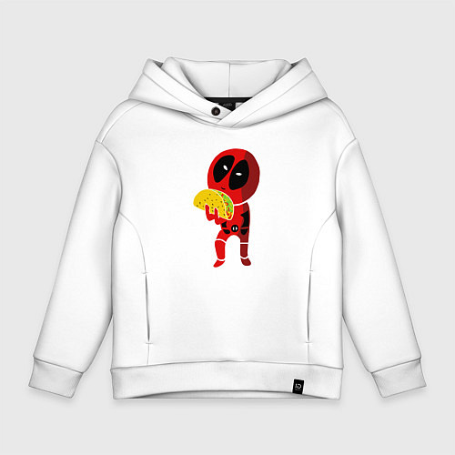 Детское худи оверсайз Tacos Deadpool / Белый – фото 1