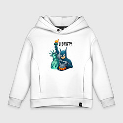 Детское худи оверсайз Batman and statue of Liberty - ai art fantasy