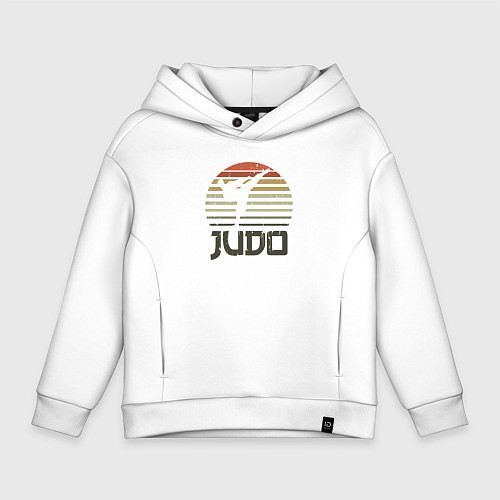 Детское худи оверсайз Judo fighter / Белый – фото 1