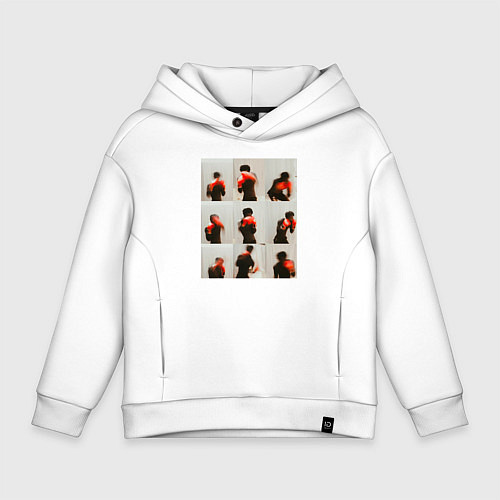 Детское худи оверсайз Боксер фотографии / Белый – фото 1