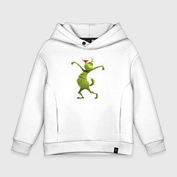 Детское худи оверсайз Гринч в предвкушении нового года