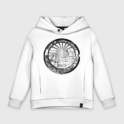 Толстовка оверсайз детская Путешествие Небраска, цвет: белый