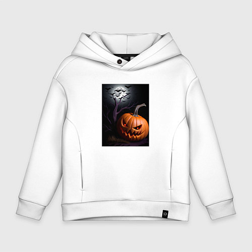 Детское худи оверсайз Тыква хэллоуин / Белый – фото 1
