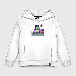 Детское худи оверсайз Франкенштейн за столом