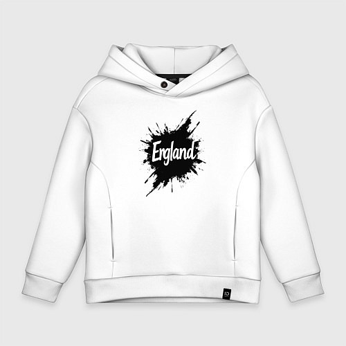 Детское худи оверсайз Чернильная Англия / Белый – фото 1