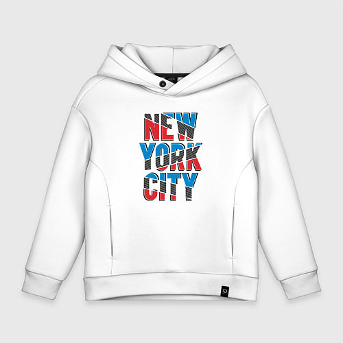 Детское худи оверсайз New York city / Белый – фото 1