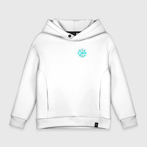 Детское худи оверсайз Скандинавский компас из рун вегвизир / Белый – фото 1